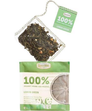 Ronnefeldt 100% Lemon Green - Organic Green Tea with Lemon Flavour 15 Tea Bags of 2 g 30 g | Organic | Vegan | Eco-friendly Quantity: 1 Piece - Buy Online on GoSupps.com