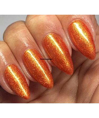Bluesky Nail Gel Polish Orange Gold Fine Glitter Shimmer Pumpkin JQ08 UV LED Soak Off 10ml (Requires Drying Under LED/UV Lamp) - Buy Online on GoSupps.com