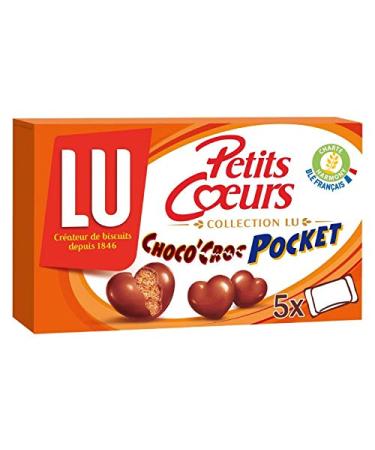 LU PETITS COEURS – Small Hearts Choco Pocket Croc 180 g (Pack of 4)
