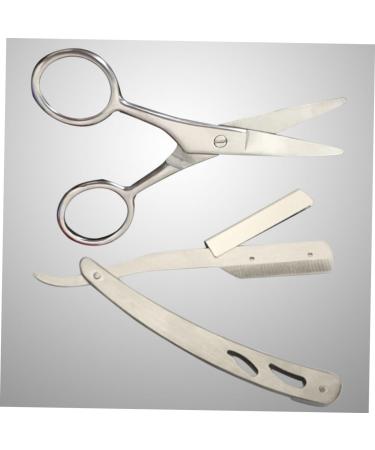 Angoily 4-Piece Mustache Scissors Set | Stainless Steel Manual Barber Shaving Tools from Yangjiang - Buy Online on GoSupps.com