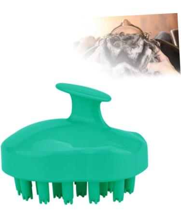 Foytoki Head Scalp Massage Brush Silicone Hair Cleaning Tool for At-Home Relaxation | 9.5x7cm Green International Shipping - Buy Online on GoSupps.com