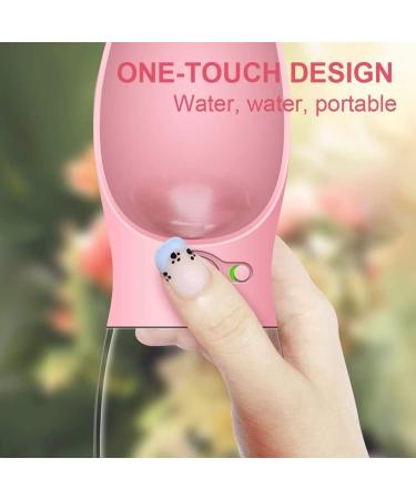 Sayapeiy Portable 350ml Dog Water Bottle - Antibacterial Travel Dispenser for On-the-Go Hydration - Perfect for Outdoor Adventures - Pink - Buy Online on GoSupps.com