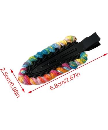 hgnxa Sweet Contrast Color Yarn Hair Clip Lazy Hairpin Duckbill Hairclip Hair Barrettes for Women Side Bangs Hair Styling Tool - Buy Online on GoSupps.com
