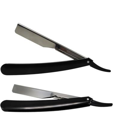 Minkissy 6-in-1 Razor for Men - Rustproof Steel Hairdresser Shaving Razor Manual Blade Knife Holder Black | Premium Shaver & Grooming Tool - Buy Online on GoSupps.com