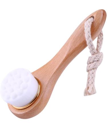1PC Facial Cleansing Brush Manual Face Brush Bamboo Charcoal Bristles Wooden Handle for Washing Face Deep Pore Exfoliation Wash Makeup Massaging Brush - Buy Online on GoSupps.com