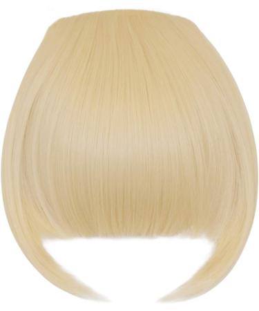 Yamel Bangs Hair Clip in Bangs Hair Extensions Shine Blonde Synthetic Flat Bang with Temples Front Face Fringe Bangs Hair Pieces for Women - Buy Online on GoSupps.com