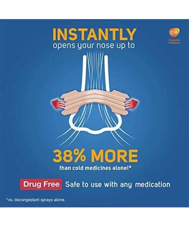Breathe Right Extra Strength Nasal Strips - 72 Count | Drug-Free Relief for Nasal Congestion - Buy Online on GoSupps.com