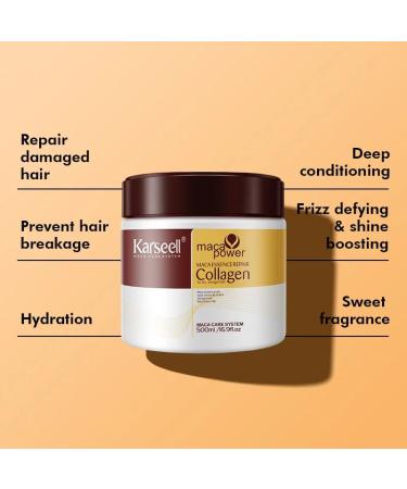 Deep Repair Hair Mask with Argan Oil - 16.9oz Collagen Treatment for All Hair Types - International Shipping Available - Buy Online on GoSupps.com