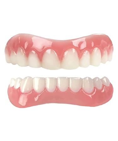 XZLZMD pebbles Artificial teeth for a perfect smile Immediate prosthesis repair cracked or missing prostheses upper jaws and lower jaw dentures 1 pair