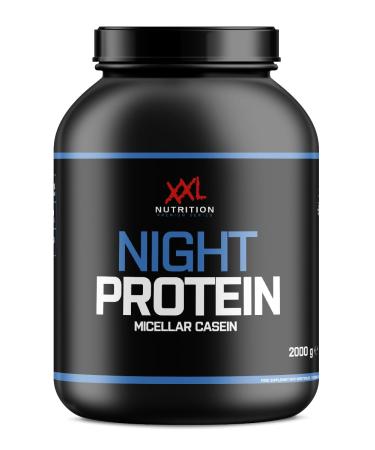 XXL Nutrition - Night Protein - Micellar Casein Protein Powder - High -quality casein protein powder - 2000 grams - strawberry strawberry 2000 grams