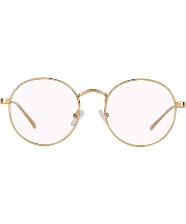 Shop ADEWU Round Anti Blue Light Glasses - Computer Gaming Eye Protection for Men & Women | 2pcs Gold - Buy Online on GoSupps.com