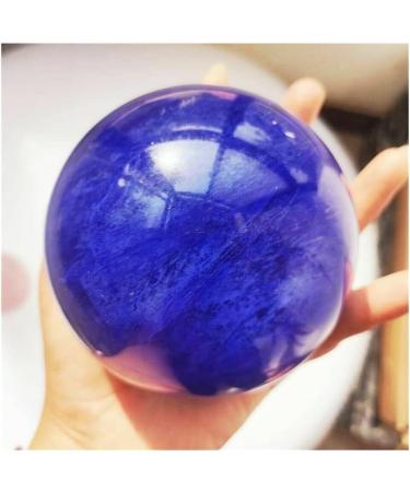 Crystal 8-9cm1pc Natural Blue smelted Stone Quartz Crystal Ball for Home Decoration Suitable for Home Office Decoration ningxiao - Buy Online on GoSupps.com