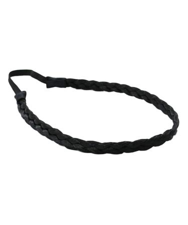 Beaupretty Women's Fashion Headbands Braided Headband Classic Chunky Wide Braids Elastic Plaited Hairpiece Decorative Hair Band Hair Accessory for Women (Black) Womens Fashion Headbands