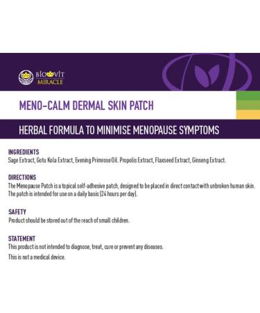 VYTALIVING Biovit Miracle Meno-Calm Patches for Women (30 Patches) - Pain, Night Sweats, & Mood Relief for Menopause - Hot Flushes & Hormone Imbalance Support - Buy Online on GoSupps.com