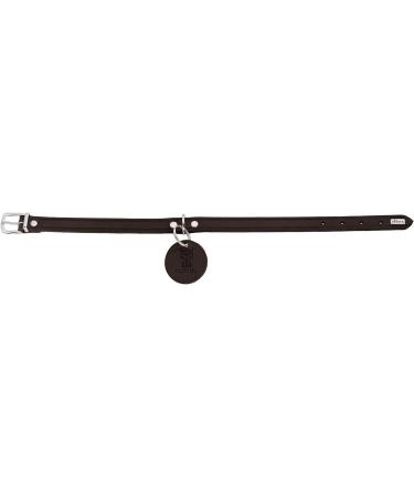 HUNTER AALBORG Dark Brown Leather Dog Collar 52 (M) - Comfortable Simple & Robust for International Shipping - Buy Online on GoSupps.com