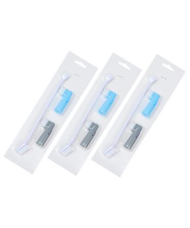 FOMIYES 3pcs Plastic Double-head Teeth Brush Tooth Cleaning Pet Cat Dental Tools and Finger Professional 1 count (Pack of 1) Assorted Color