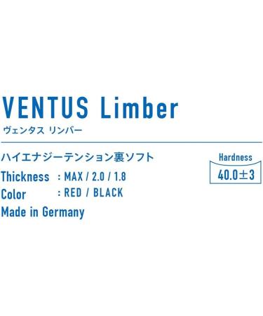 Buy VICTAS Ventus Limber Rubber Black 2.3 mm - High-Performance Table Tennis Rubber for International Shipping - Buy Online on GoSupps.com