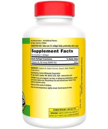 Extra Strength Vitamin D3 2000 I.U. 600 Softgels Bottle Supports Bone and Immune Health (The Sunshine Vitamin) - Buy Online on GoSupps.com