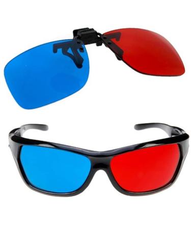 3D Vision Glasses Multi-use Red Blue Anaglyph Glasses for 3D Movie Game Theater Film Glasses