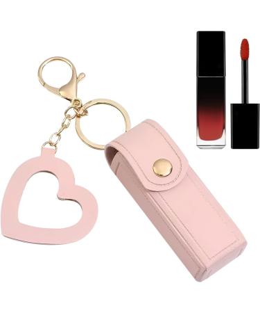 Mini keychain with lipstick case heart-shaped lipstick case mirrored lipstick holder travel keychain - Buy Online on GoSupps.com