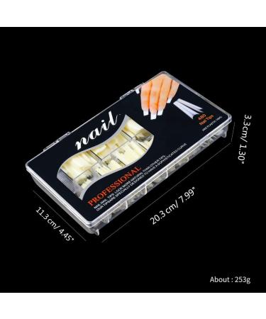 No C Curve Extra Long Square Nail Tips for Acrylic Nail Professional Straight Flattened Cover False Nail Tips - Buy Online on GoSupps.com