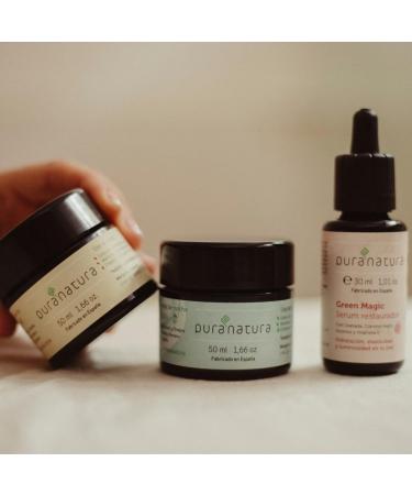 Puranatura Pack of 2 x 50 ml face cream for day and night nourishing antiage organic cream moisturizing and hydrating vegan natural organic creams - Buy Online on GoSupps.com