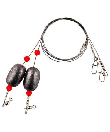 Fishing Egg Sinker Rigs Catfish Rig Ready Rigs with Sinker Jetty Rig Flounder rig Fishing Grouper Rigs Swivel Stainless Steel Fishing Leader Wire for Trout Drum Redfish and Bottom Fishing 4/8pcs 1 oz_8pcs - Buy Online on GoSupps.com