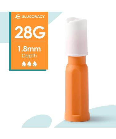 Glucoracy Safety Lancets 28G 1.8mm 100 Count Sterile Top Push Button - 1 Pack - Buy Online on GoSupps.com