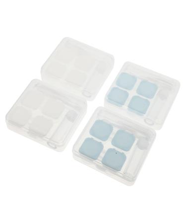 Ultechnovo 4 pieces of colored contact lenses eye contact case accessories for contact lenses contact lens container cleaning storage container for contact lenses ABS travel suitcase progressive