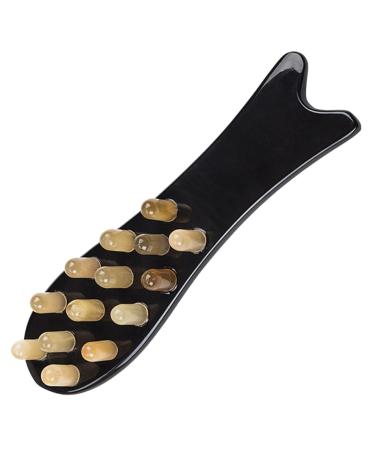 Buy Healvian 3-in-1 Wooden Hairbrush & Massage Combs for Women | Natural Horn Scalp Massager & Curling Tool - Buy Online on GoSupps.com