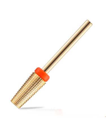 SMCEHEYA Nail Drill Bits 5 in 1Professional Nail Drill Nail Drill for Acrylic and Gel Nails 3/32" Electric Nail File Bits Removing Cuticle Tools Manicure Pedicure (Fine Gold)
