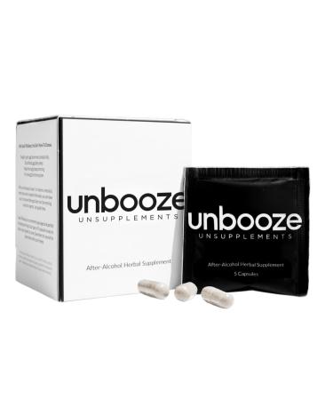 Unbooze - Post-Party Capsules - Feel Better After Drinking - Supplement with Vitamins Herbs Minerals & Adaptogens - The Better-for-You Way to Booze - Made for Smooth Mornings - (Pack of 10) 10 Pack