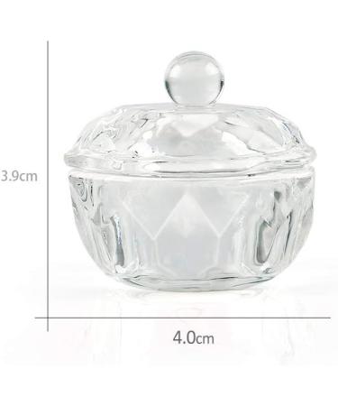 JIHUOO 2 Pieces Clear Dappen Glass Nail Art Cup - Perfect Nail Design Liquid Powder Dappen Dish with Lid - Buy Online on GoSupps.com