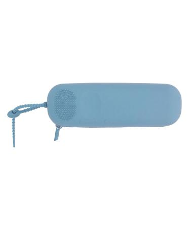 Soft Silicone Baby Bite Bag with Strap | Multifunctional Dustproof Storage for Pacifiers Pens Make-Up Brushes | Large Dark Blue - Buy Online on GoSupps.com