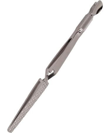 Nail Shaping Tweezers Double End Portable Nail Cuticle Pusher Stylish Look for Home (Ruthenium Black) - Buy Online on GoSupps.com