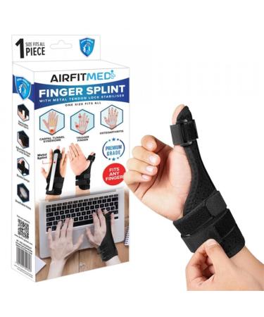 FINGER SPLINT Thumb & Wrist Stabilizer splint for BlackBerry Thumb Trigger Finger Pain Relief Arthritis Tendonitis Sprained and Carpal Tunnel Supporting Lightweight and Breathable