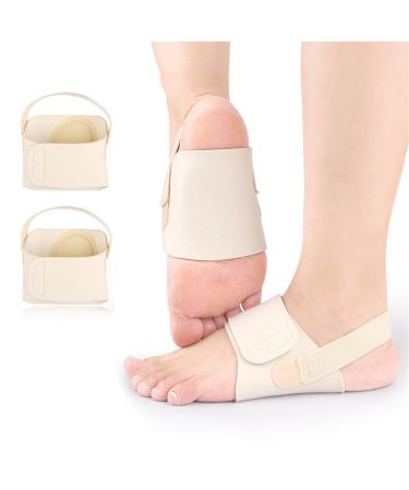 Arch Support Sleeves - Upgrade Adjustable Orthotic Wrap Compression Arch Support Brace with Gel Pad for Flat Feet & Plantar Fasciitis Pain Relief - Unisex - 1 Pair