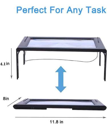 JTIAN 3X Large Full Page Magnifier with 12 LED Lights Foldable Flip-Out Legs Dual Power Supply Modes- Ideal for Hands Free Reading Low Vision Seniors with Aging Eyes - Buy Online on GoSupps.com