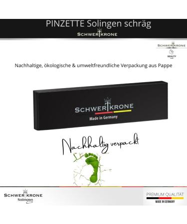 Schwertkrone Slanted Tweezers - Professional 8 cm Eyebrow Plucking Tool from Solingen Germany - Buy Online on GoSupps.com