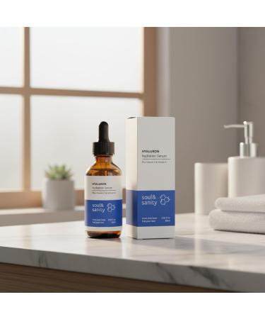 soul sanity Moisturizing facial serum with hyaluronic acid vitamins C and E - Buy Online on GoSupps.com
