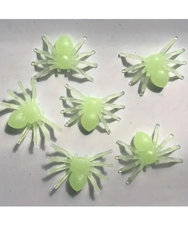 50pcs Halloween Glow-in-the-dark Fake Spiders - Festive Cupcake Toppers & DIY Prank Props!