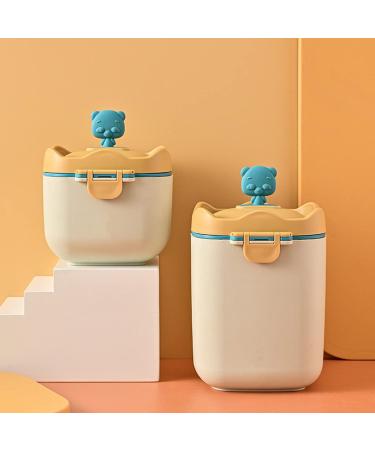 WMLBK Portable Milk Powder Dispenser - Cute Baby Formula Storage Box for Travel - Yellow Large - Buy Online on GoSupps.com