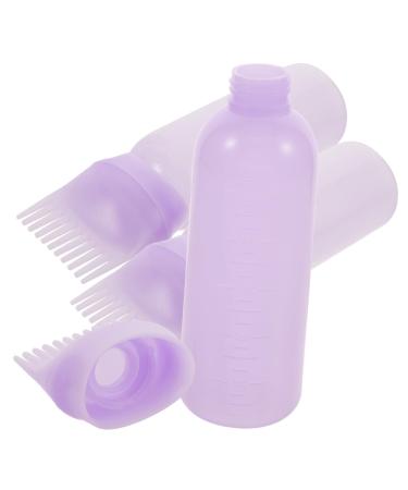 Alipis Lot de 3 Flacons Applicateurs pour Teinture Capillaire et Huile Cheveux Bouteilles Peigne Racines Pratiques Taille Moyenne Violet Usage Professionnel et Maison