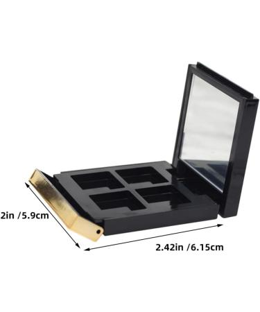 WOONEKY Palette de Maquillage Vide Cases avec Miroir Int gr Bo te Compacte Noire avec Couvercle Rabattable pour Fards Paupi res Blush Rangement Portable pour Voyage et Usage - Buy Online on GoSupps.com