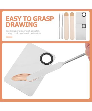 Buy 2 Sets Foundation Mixing Palette & Spatula - Perfect for Makeup Color Mixing & Cosmetic Application | International Shipping Available - Buy Online on GoSupps.com