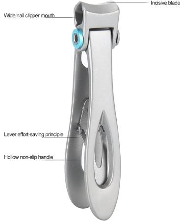 Durable Toe Clipper Nail Clipper Clean and Beautiful for Home Salon Shop Manicure Store Beauty Salon (Silver) - Buy Online on GoSupps.com