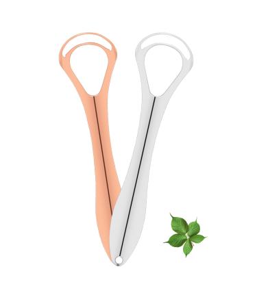 Comnico tongue scraping 2 pieces of stainless steel tongue cleaner increases general health tongue cleaner for adults and children oral hygiene travel outdoor camping