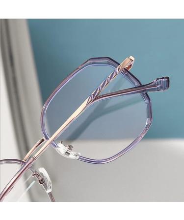Fashionable Purple Reading Glasses for Men & Women - Large Frame Portable Anti Blue Light (1.0+) - Buy Online on GoSupps.com