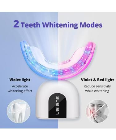 Ualans Teeth Whitening Kit - Professional 32 LED System with 3x4ml Bleaching Gel Soothing Gel - Safe & Painless 10-Minute Whitening for Bright White Teeth - Buy Online on GoSupps.com
