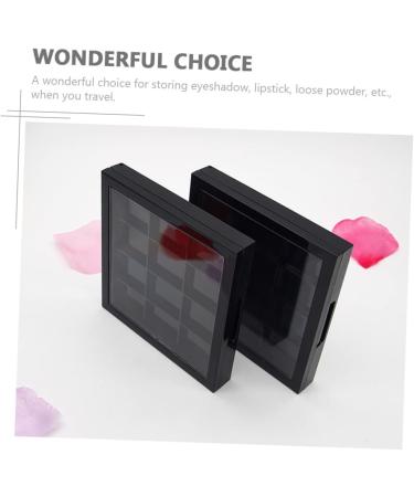 DOITOOL 2pcs Empty Eye Shadow Box Black Eyeshadow Makeup Pallete Empty Makeup Case Travel Filling Platen 9.9x2.2cm As Shown - Buy Online on GoSupps.com